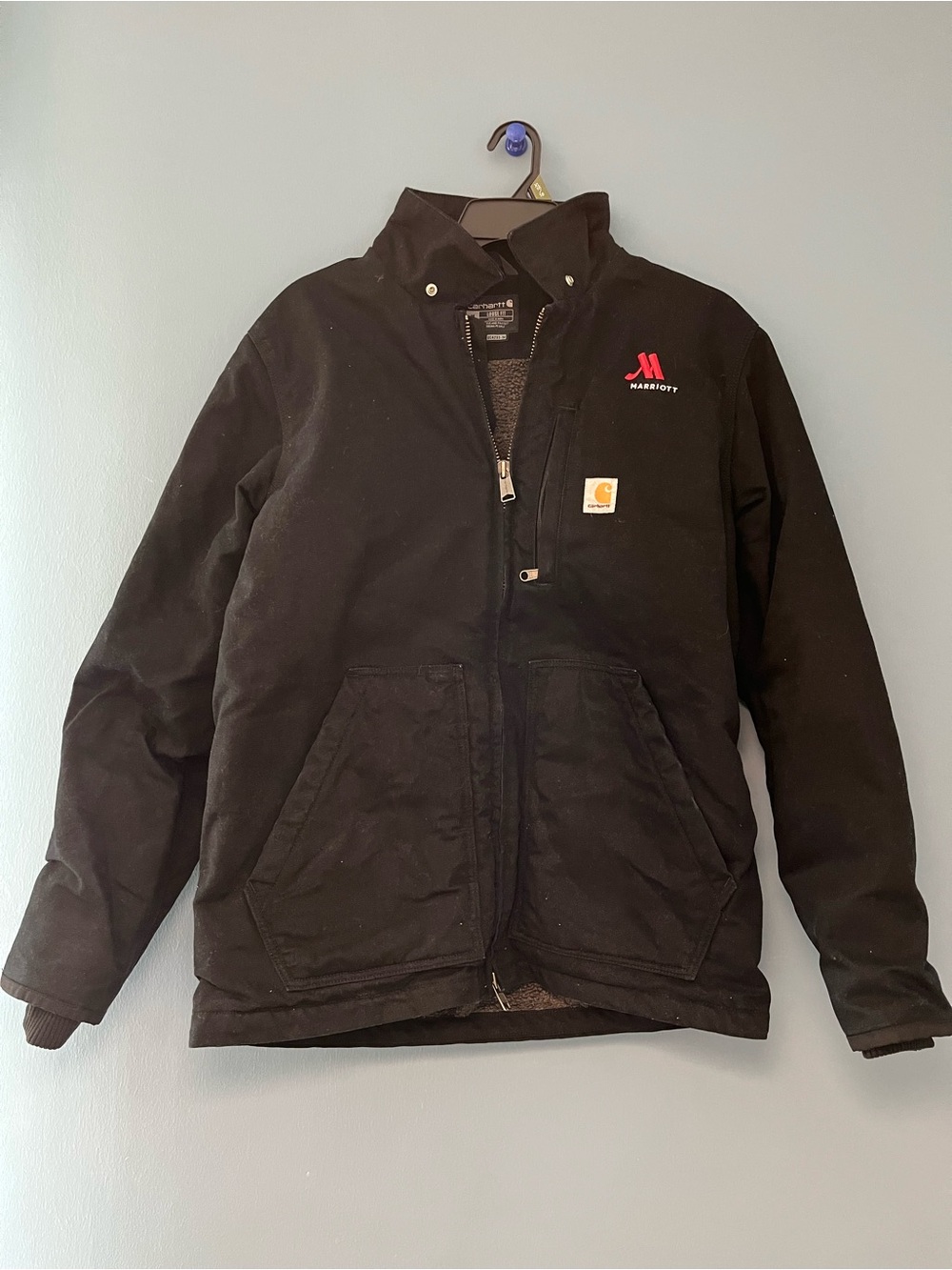 Carhartt Black Work Jacket with Marriott Logo
